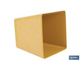 MACETA O MACETERO GAMA TEXTIL CUADRADA COLOR MOSTAZA PP 238 X 238 X 240 MM 9 L