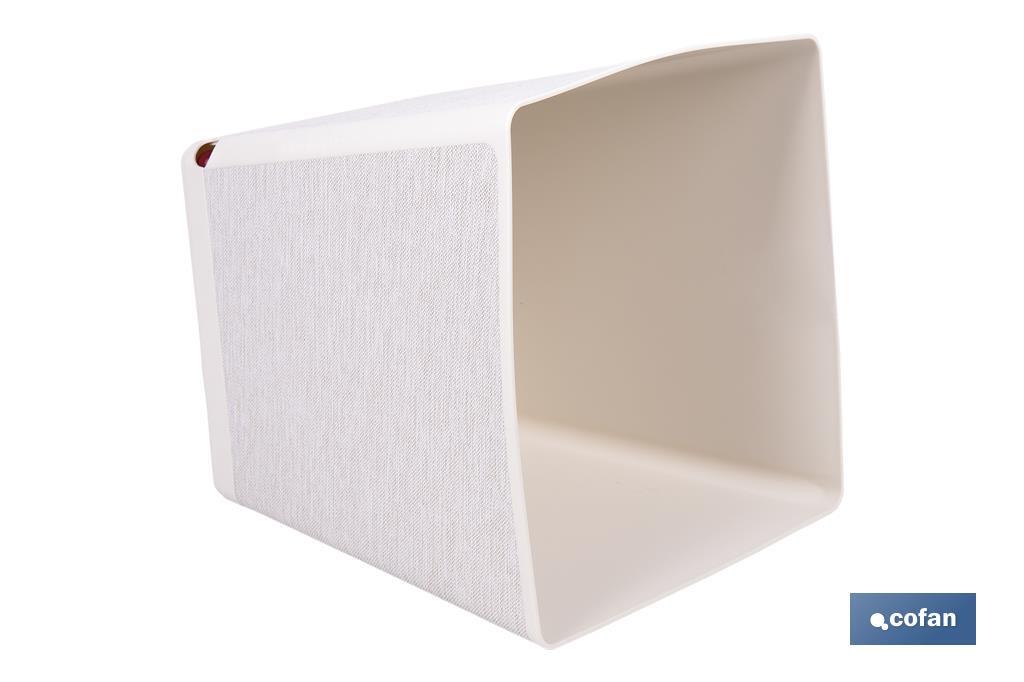 MACETA O MACETERO GAMA TEXTIL CUADRADA COLOR BLANCO PP 298 X 298 X 300 MM 18 L