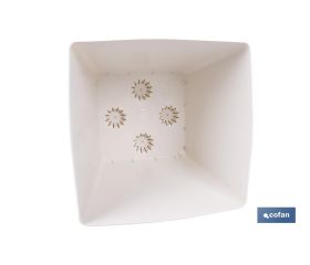 MACETA O MACETERO GAMA TEXTIL CUADRADA COLOR BLANCO PP 298 X 298 X 300 MM 18 L