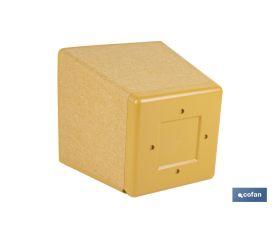 MACETA O MACETERO GAMA TEXTIL CUADRADA COLOR MOSTAZA PP 298 X 298 X 300 MM 18 L