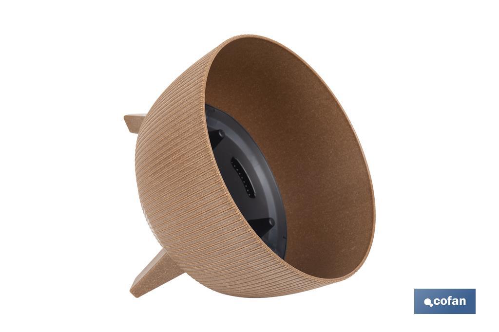 MACETA CON PATAS Y FILTRO DE DRENAJE COLOR MARRÓN WPC Ø 243 X 150 MM 5,1 L