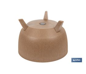 MACETA CON PATAS Y FILTRO DE DRENAJE COLOR MARRÓN WPC Ø 332 X 185 MM 12,4 L VENTA UNITARIA