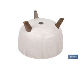 MACETA CON PATAS Y FILTRO DE DRENAJE COLOR BLANCO WPC Ø 243 X 150 MM 5,1 L VENTA UNITARIA