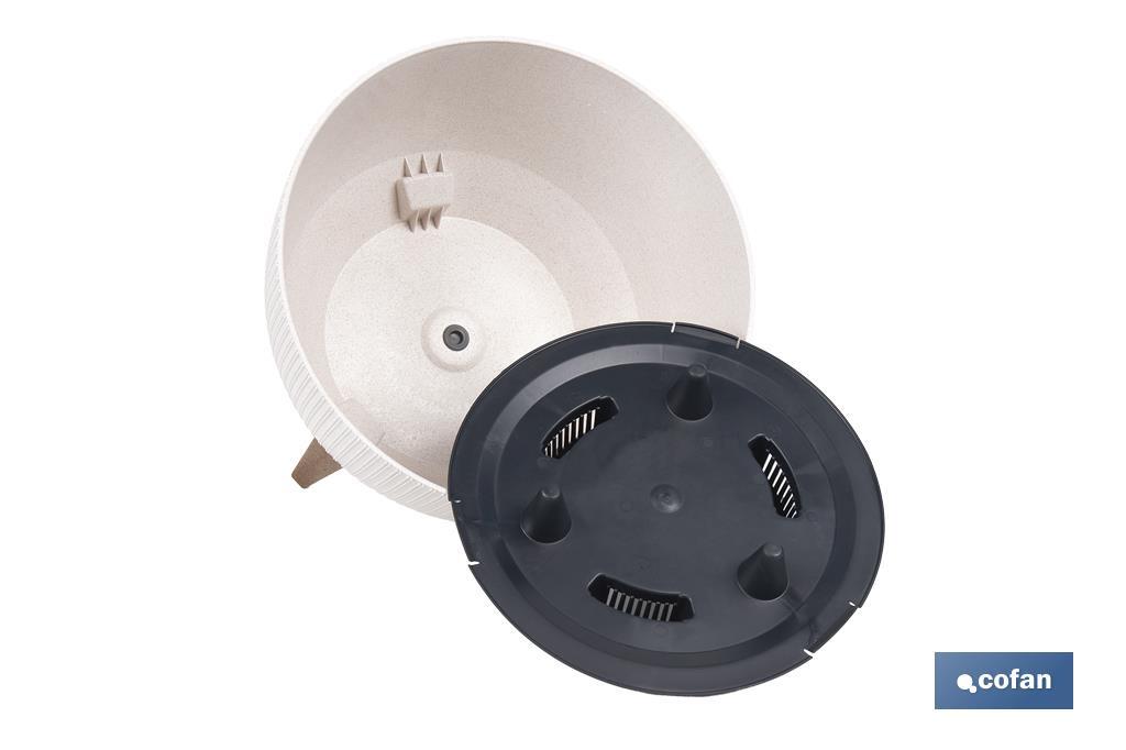 MACETA CON PATAS Y FILTRO DE DRENAJE COLOR BLANCO WPC Ø 332 X 185 MM 12,4 L VENTA UNITARIA