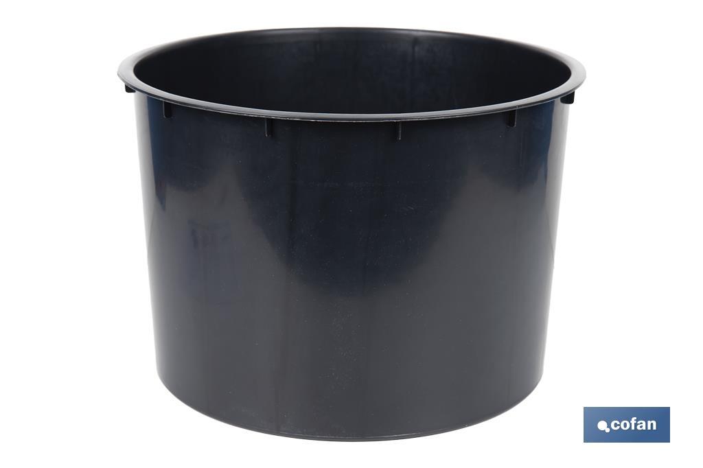 MACETERO 2 EN 1 FORMA CONICA CON DEPÓSITO COLOR NEGRO PP Ø 255 X 466 MM 9,5 L