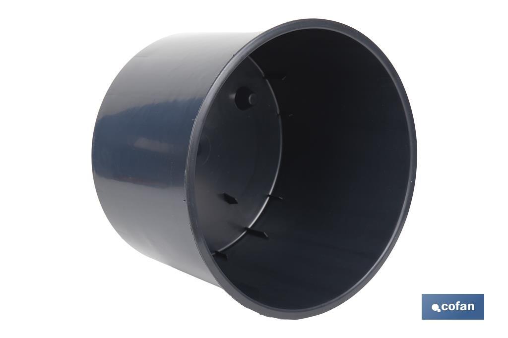 MACETERO 2 EN 1 FORMA CONICA CON DEPÓSITO COLOR NEGRO PP Ø 255 X 466 MM 9,5 L