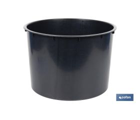 MACETERO 2 EN 1 FORMA CONICA CON DEPÓSITO COLOR NEGRO PP Ø 295 X 571 MM 12,5 L