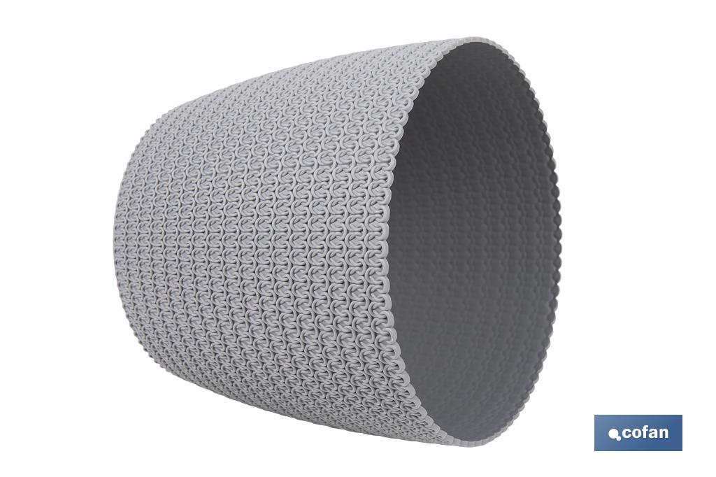 MACETA O MACETERO TRENZADA COLOR GRIS CLARO PP Ø 141 X 119 MM 1,25 L