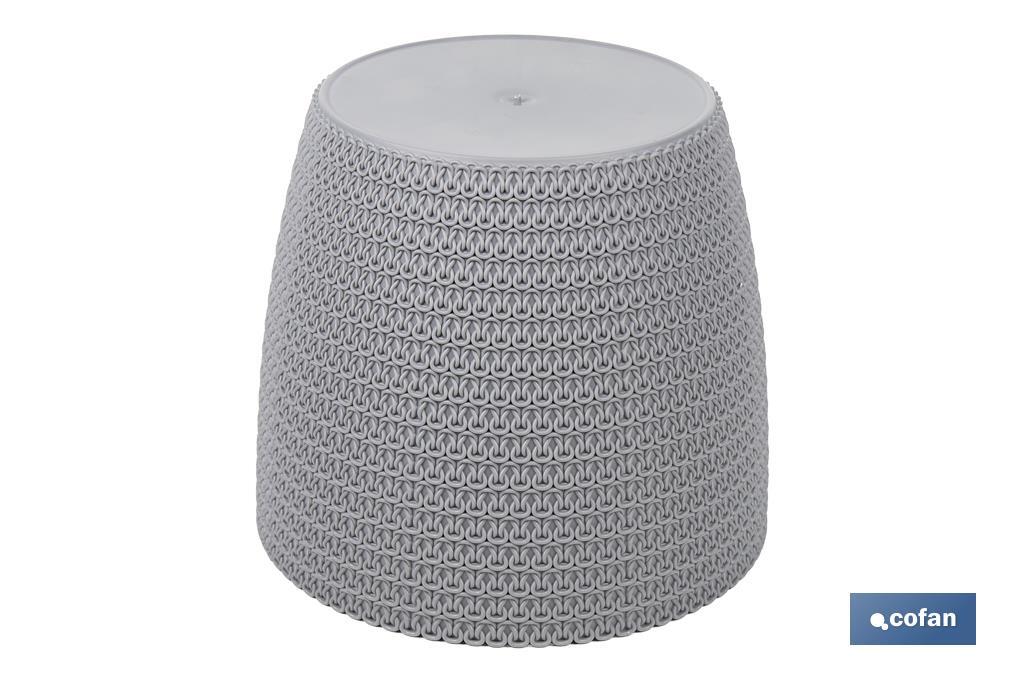 MACETA O MACETERO TRENZADA COLOR GRIS CLARO PP Ø 141 X 119 MM 1,25 L