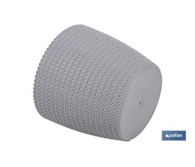 MACETA O MACETERO TRENZADA COLOR GRIS CLARO PP Ø 359 X 315 MM 26.5 L