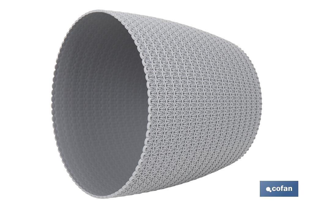 MACETA O MACETERO TRENZADA COLOR GRIS CLARO PP Ø 359 X 315 MM 26.5 L