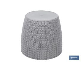 MACETA O MACETERO TRENZADA COLOR GRIS CLARO PP Ø 359 X 315 MM 26.5 L