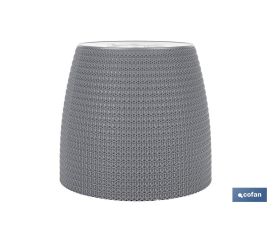 MACETA O MACETERO TRENZADA COLOR GRIS OSCURO PP Ø 215 X 185 MM 5,2 L