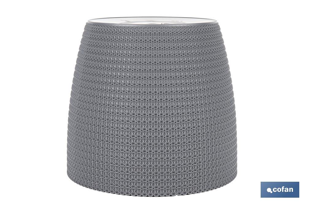 MACETA O MACETERO TRENZADA COLOR GRIS OSCURO PP Ø 255 X 221 MM 8,5 L VENTA UNITARIA
