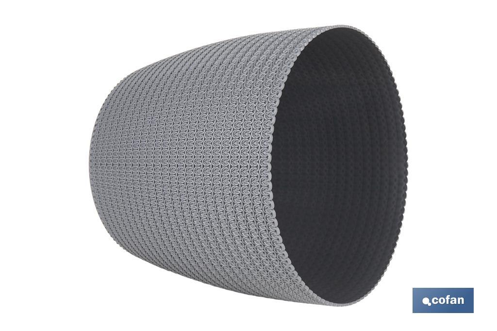 MACETA O MACETERO TRENZADA COLOR GRIS OSCURO PP Ø 359 X 315 MM 26,5 L