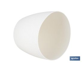 MACETA O MACETERO TRENZADA COLOR BEIGE PP Ø 141 X 119 MM 1,25 L