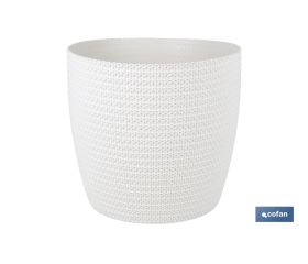 MACETA O MACETERO TRENZADA COLOR BEIGE PP Ø 215 X 185 MM 5,2 L
