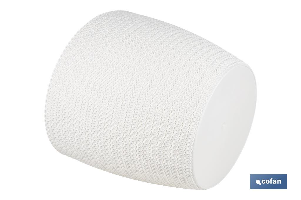 MACETA O MACETERO TRENZADA COLOR BEIGE PP Ø 306 X 262 MM 15,6 L