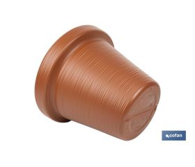 MACETA RAYADA COLOR TERRACOTA PE Ø 390 X 339 MM 22,5 L
