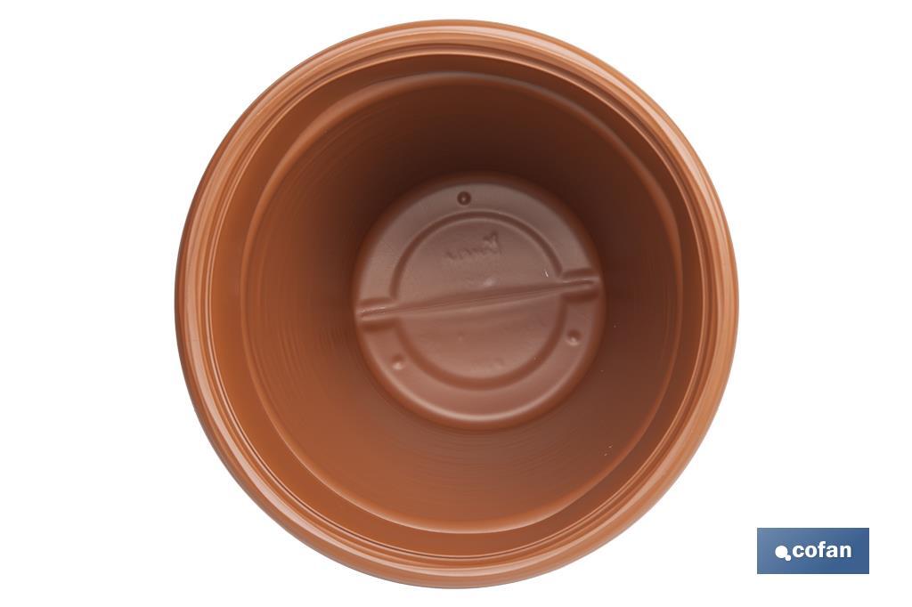 MACETA RAYADA COLOR TERRACOTA PE Ø 390 X 339 MM 22,5 L