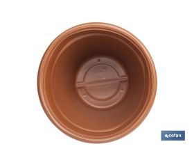 MACETA RAYADA COLOR TERRACOTA PE Ø 390 X 339 MM 22,5 L