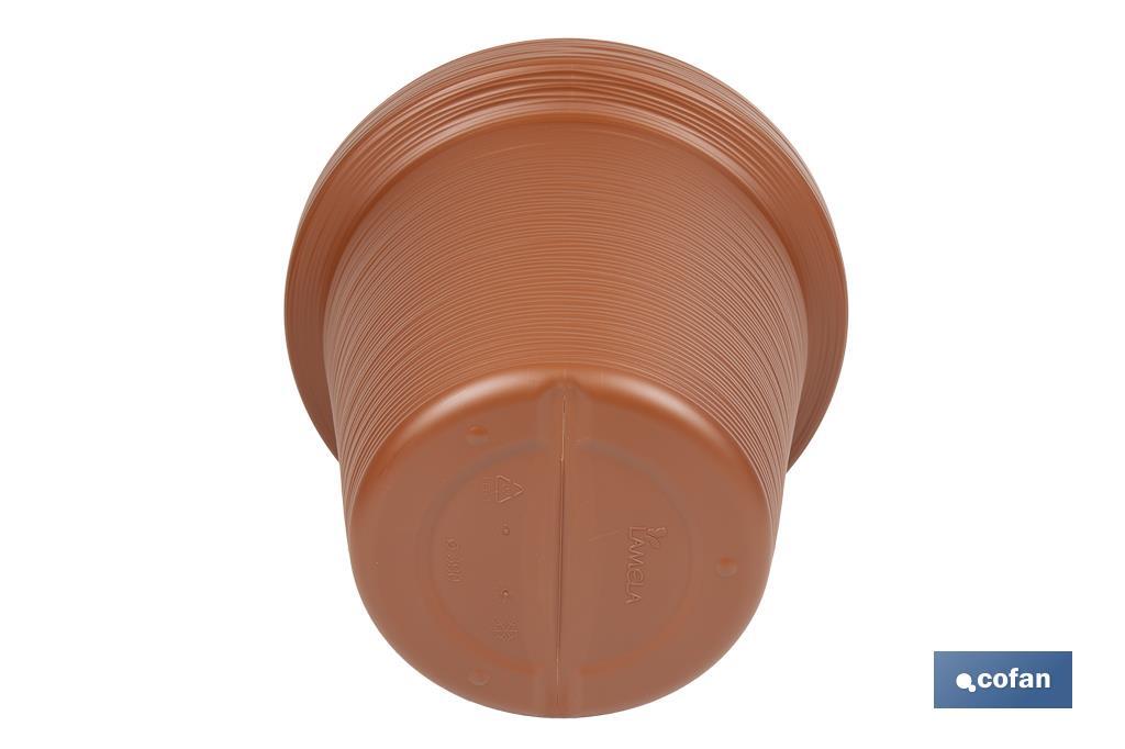 MACETA RAYADA COLOR TERRACOTA PE Ø 390 X 339 MM 22,5 L
