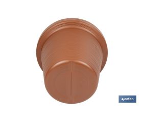 MACETA RAYADA COLOR TERRACOTA PE Ø 390 X 339 MM 22,5 L