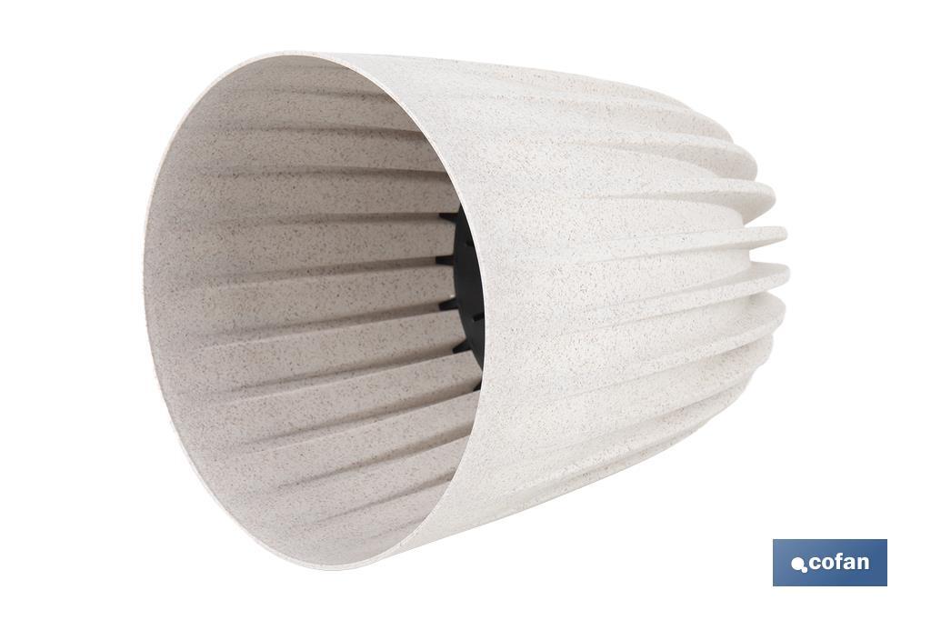 MACETA CON FILTRO DE DRENAJE A RAYAS COLOR BLANCO WPC Ø 190 X 226 MM 2,4 L VENTA UNITARIA