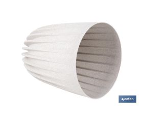 MACETA CON FILTRO DE DRENAJE A RAYAS COLOR BLANCO WPC Ø 190 X 226 MM 2,4 L VENTA UNITARIA