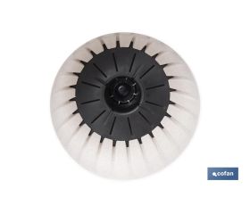 MACETA CON FILTRO DE DRENAJE A RAYAS COLOR BLANCO WPC Ø 190 X 226 MM 2,4 L VENTA UNITARIA