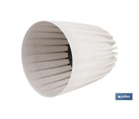 MACETA CON FILTRO DE DRENAJE A RAYAS COLOR BLANCO WPC Ø 390 X 463 MM 39,6 L