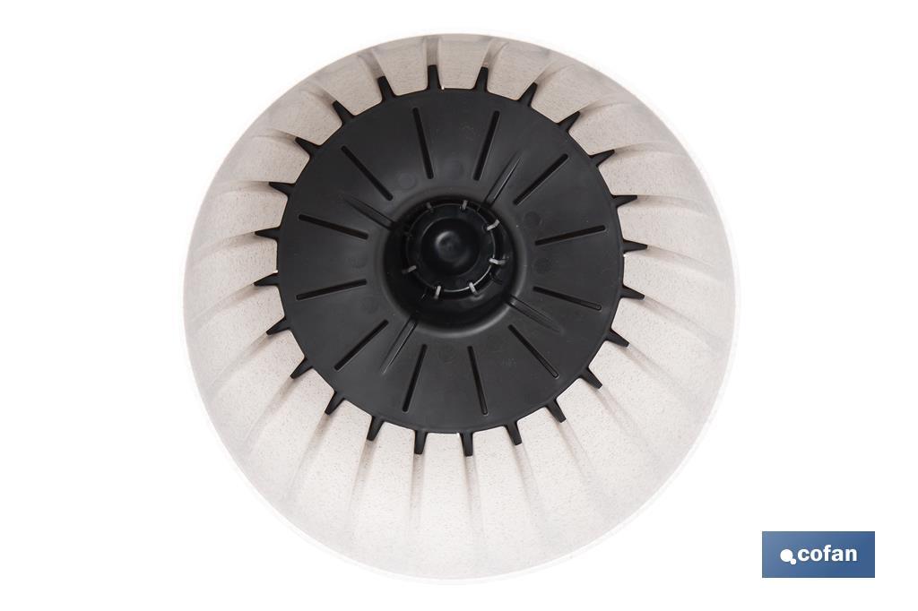 MACETA CON FILTRO DE DRENAJE A RAYAS COLOR BLANCO WPC Ø 390 X 463 MM 39,6 L