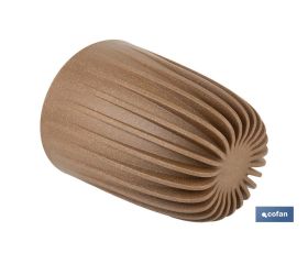 MACETA CON FILTRO DE DRENAJE A RAYAS COLOR MARRÓN WPC Ø 145 X 172 MM 1,5 L