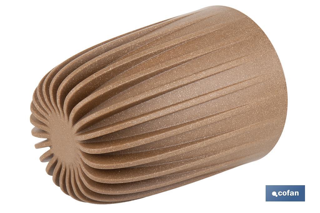 MACETA CON FILTRO DE DRENAJE A RAYAS COLOR MARRÓN WPC Ø 145 X 172 MM 1,5 L