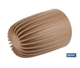 MACETA CON FILTRO DE DRENAJE A RAYAS COLOR MARRÓN WPC Ø 145 X 172 MM 1,5 L