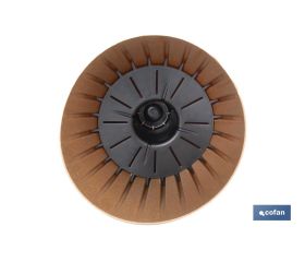 MACETA CON FILTRO DE DRENAJE A RAYAS COLOR MARRÓN WPC Ø 300 X 356 MM 11,6 L VENTA UNITARIA