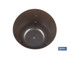 MACETA CON PATAS Y FILTRO DE DRENAJE COLOR CAFÉ WPC Ø 183 X 180 MM 3,3 L VENTA UNITARIA