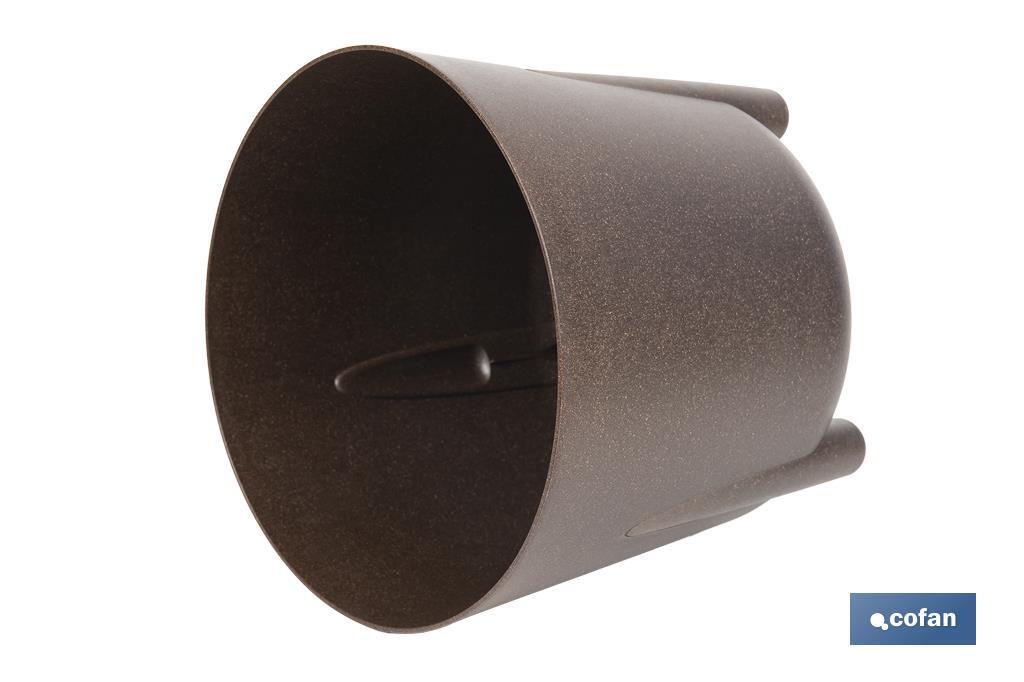 MACETA CON PATAS Y FILTRO DE DRENAJE COLOR CAFÉ WPC Ø 255 X 253 MM 8,1 L VENTA UNITARIA