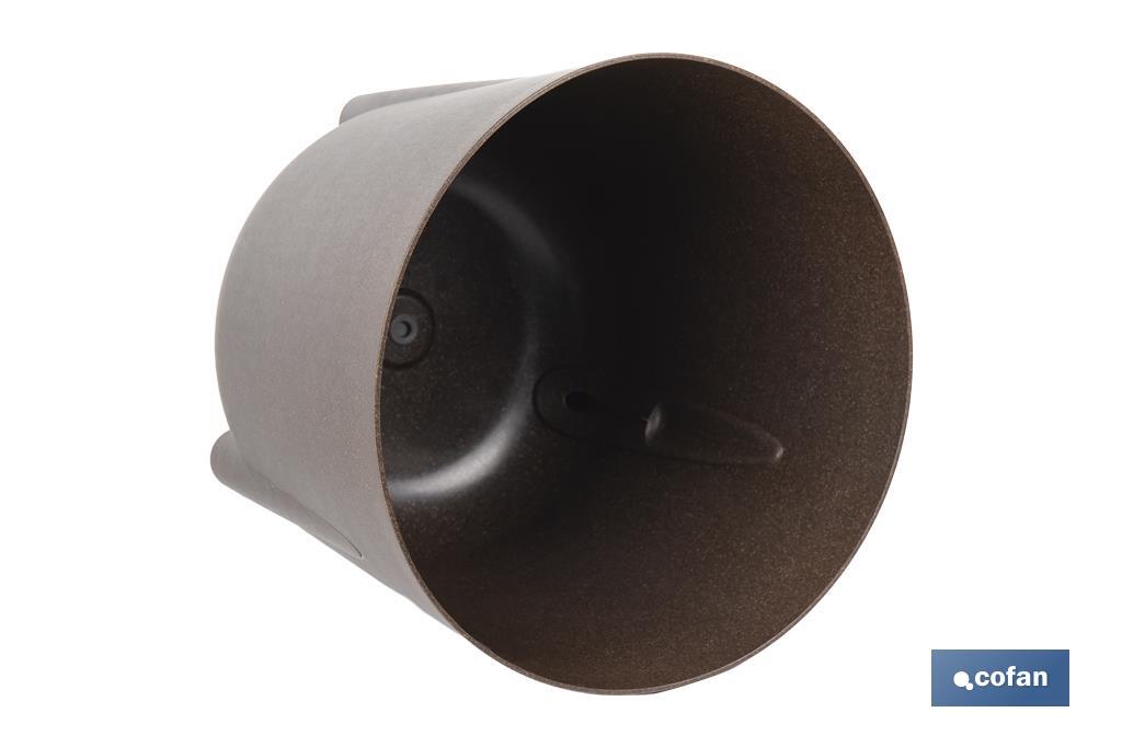 MACETA CON PATAS Y FILTRO DE DRENAJE COLOR CAFÉ WPC Ø 341 X 320 MM 19,4 L