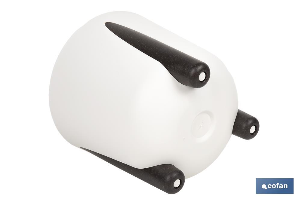 MACETA CON PATAS Y FILTRO DE DRENAJE COLOR CREMA PP Ø 212 X 203 MM 5,1 L VENTA UNITARIA