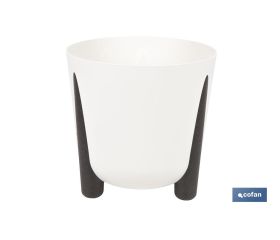 MACETA CON PATAS Y FILTRO DE DRENAJE COLOR CREMA PP Ø 300 X 285 MM 12,4 L VENTA UNITARIA