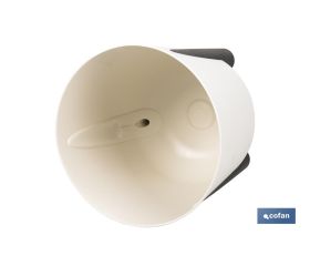 MACETA CON PATAS Y FILTRO DE DRENAJE COLOR CREMA PP Ø 300 X 285 MM 12,4 L VENTA UNITARIA