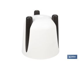 MACETA CON PATAS Y FILTRO DE DRENAJE COLOR CREMA PP Ø 300 X 285 MM 12,4 L VENTA UNITARIA