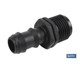 Conector de enlace mixto para riego por goteo o aspersión de rosca 3/4'' | Imprescindible para instalación de riego por goteo