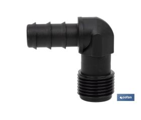 CONEXIÓN EN CODO 90º R.MACHO Ø16MM-1/2