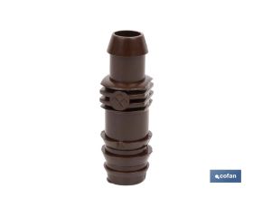 Toma inicial para sistema de riego y aspersión | 16 mm de diámetro | Conexión sencilla | Ideal para agricultura y jardinería