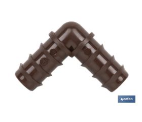 CONEXIÓN EN CODO Ø16MM (MARRÓN-MAX SEGUR.