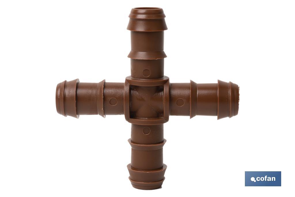 CONEXIÓN EN CRUZ Ø16MM (MARRÓN-MAX SEGUR.)
