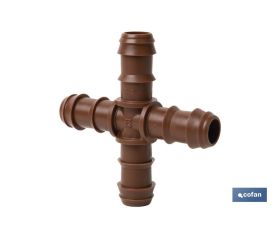 CONEXIÓN EN CRUZ Ø16MM (MARRÓN-MAX SEGUR.)