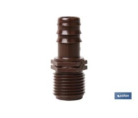Conector de enlace mixto para riego por goteo o aspersión de rosca 3/4'' | Imprescindible para instalación de riego por goteo